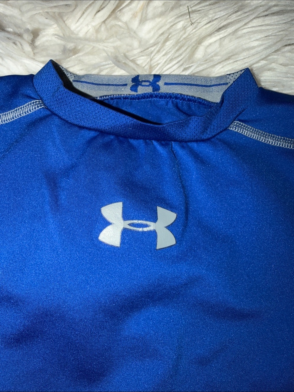 Under Armour Bright Blue Long Sleeve HeatGear Top - Picture 3 of 4